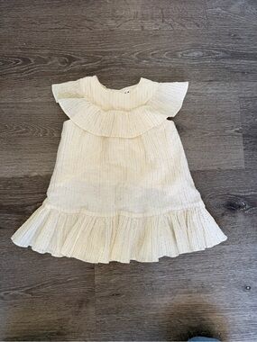 Molo Cream Ruffle Hem Girls' Dress